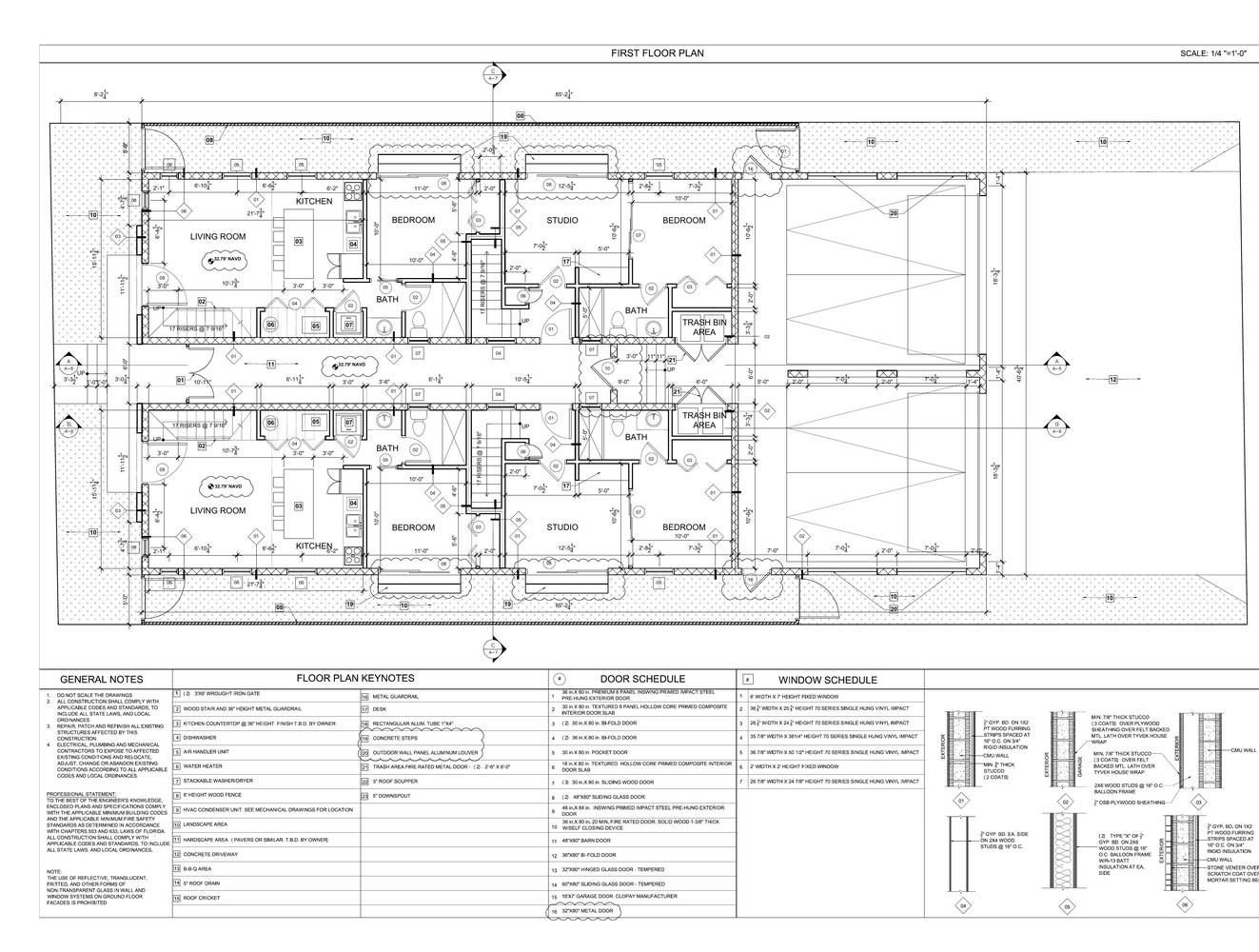 Fourplex - first floor plan