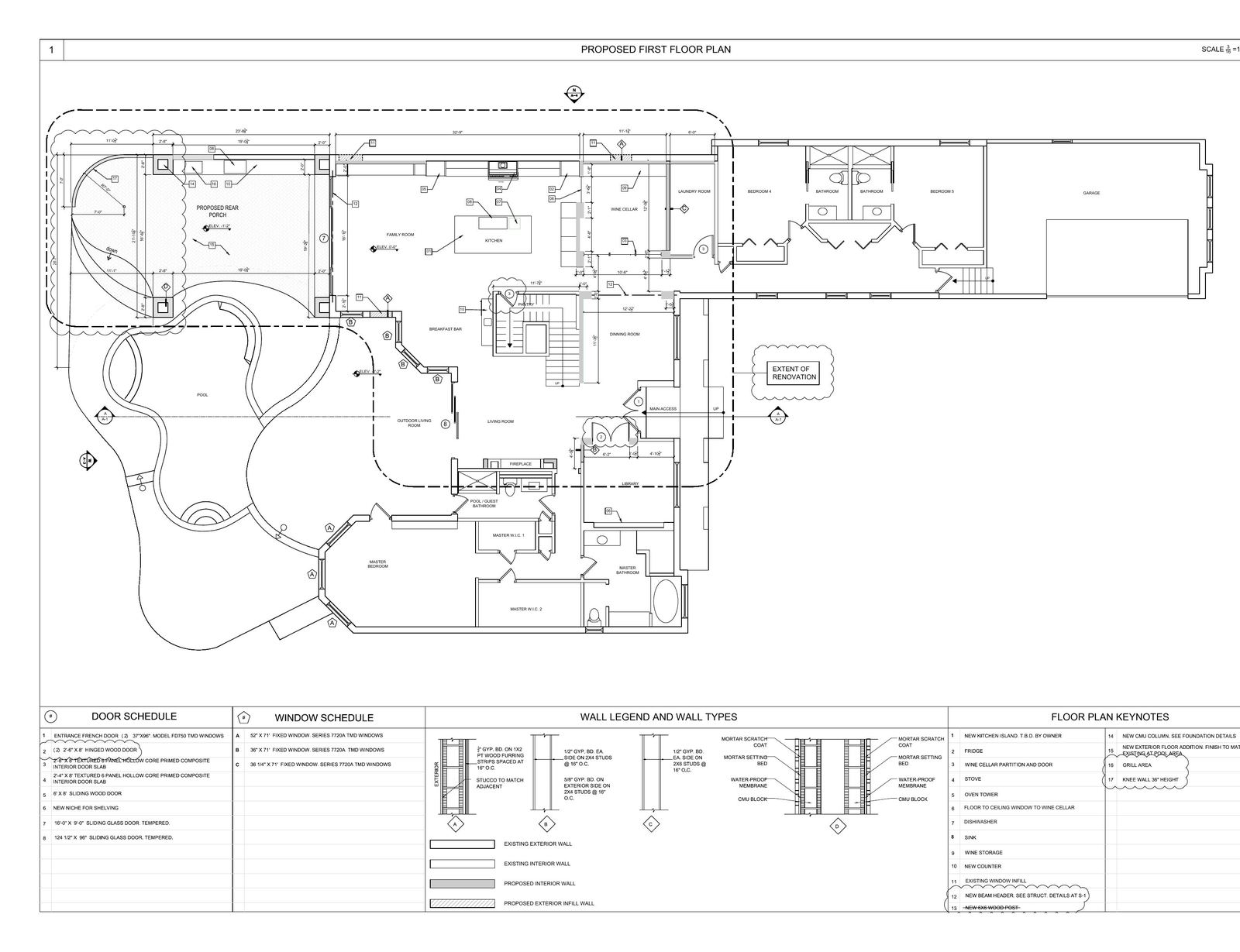 Interior remodel - proposed floor plans