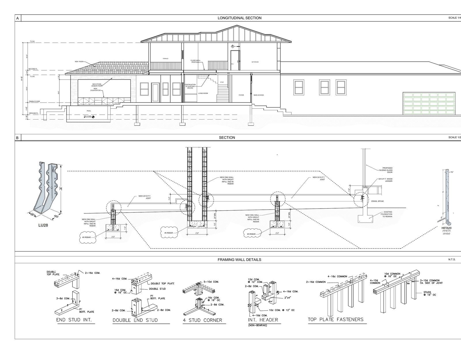 Interior remodel - sections and details