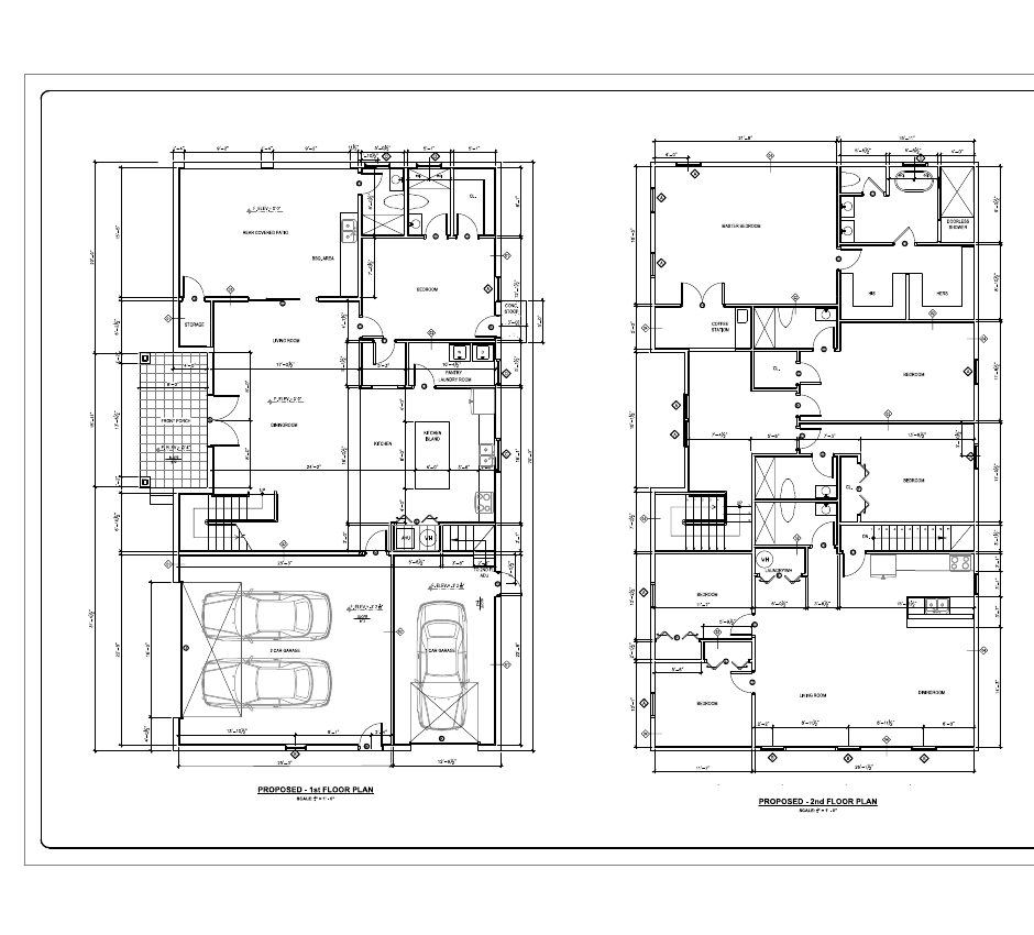 Two-story residence - first floor plan