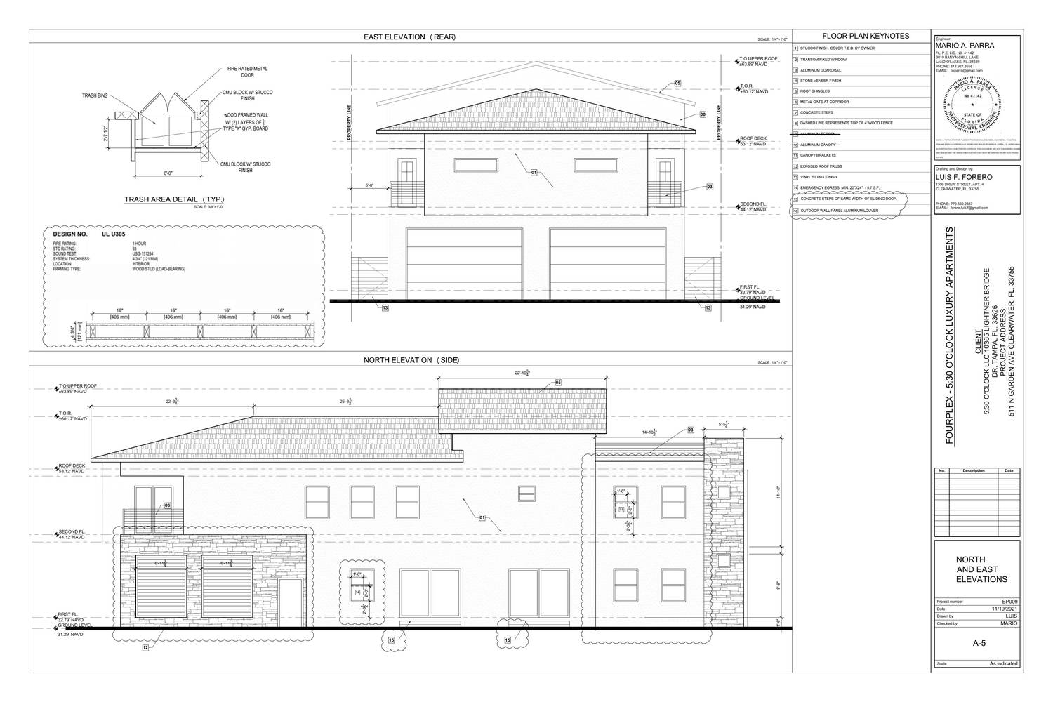 A-5 · North & east elevations