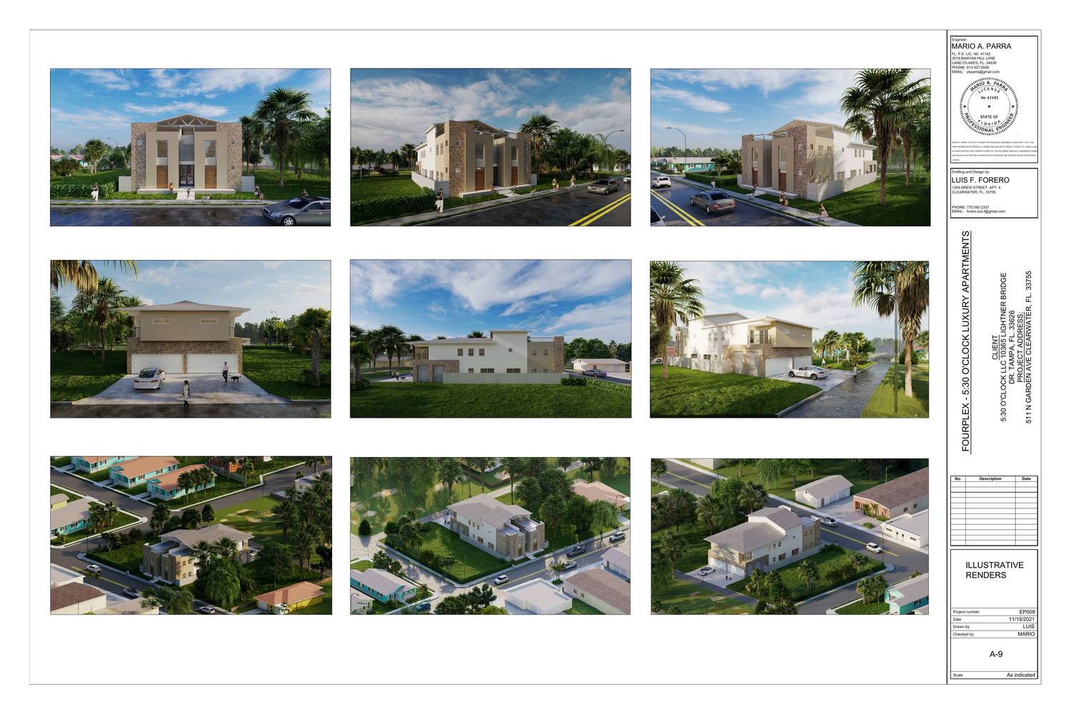 A-9 · Illustrative renders — permit set