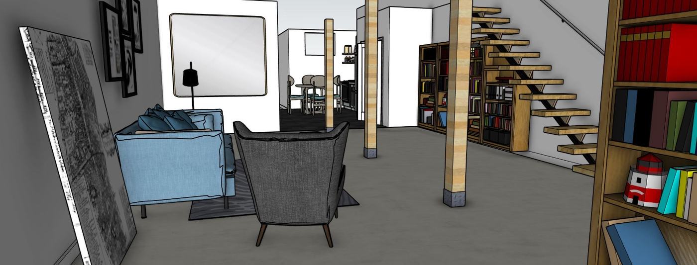Working model — living area